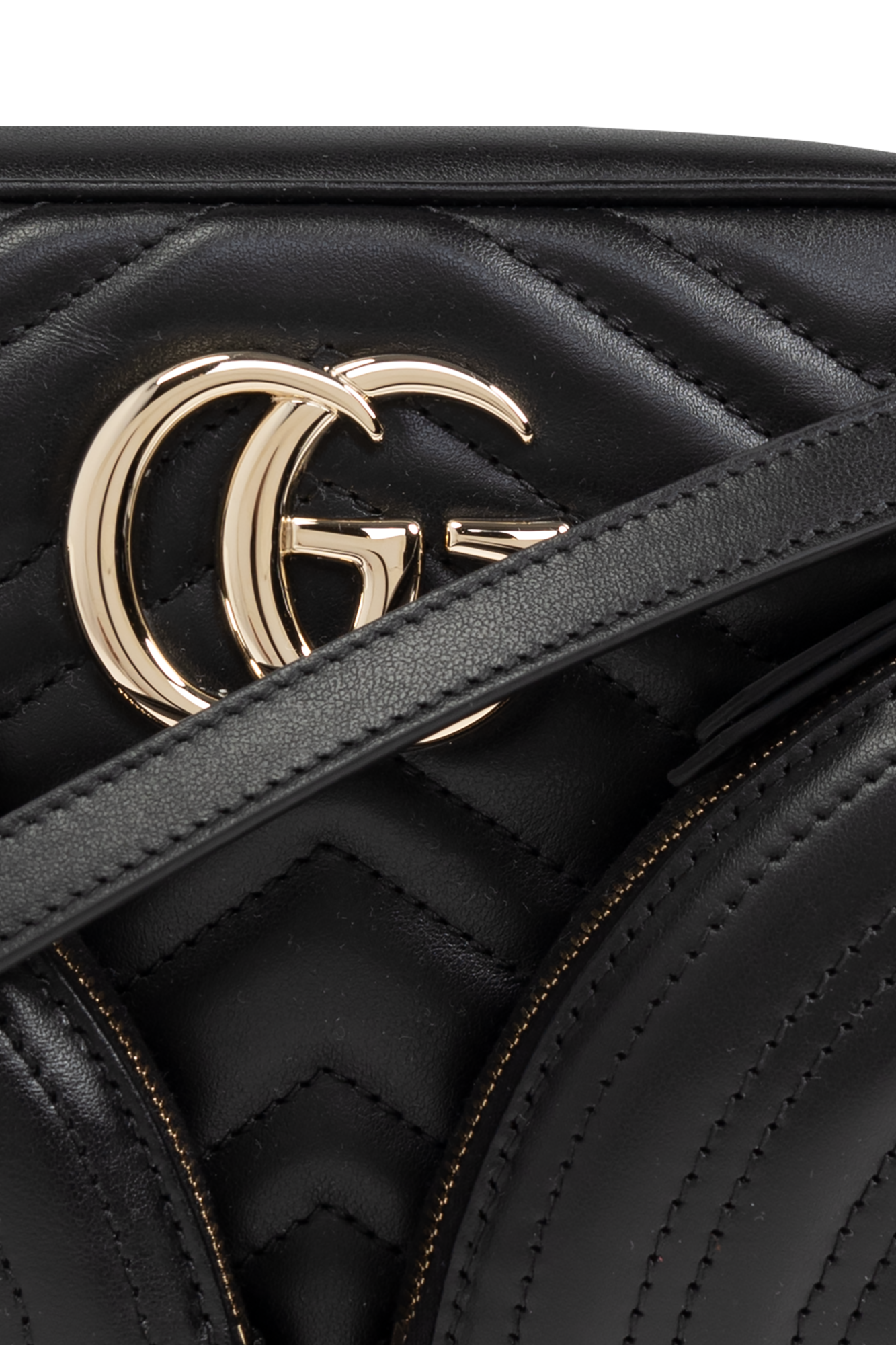 トートバッグ GUCCI Black Leather Small Gg Marmont Shoulder Bag GG Marmont small shoulder bag in black leather | GUCCI® CA